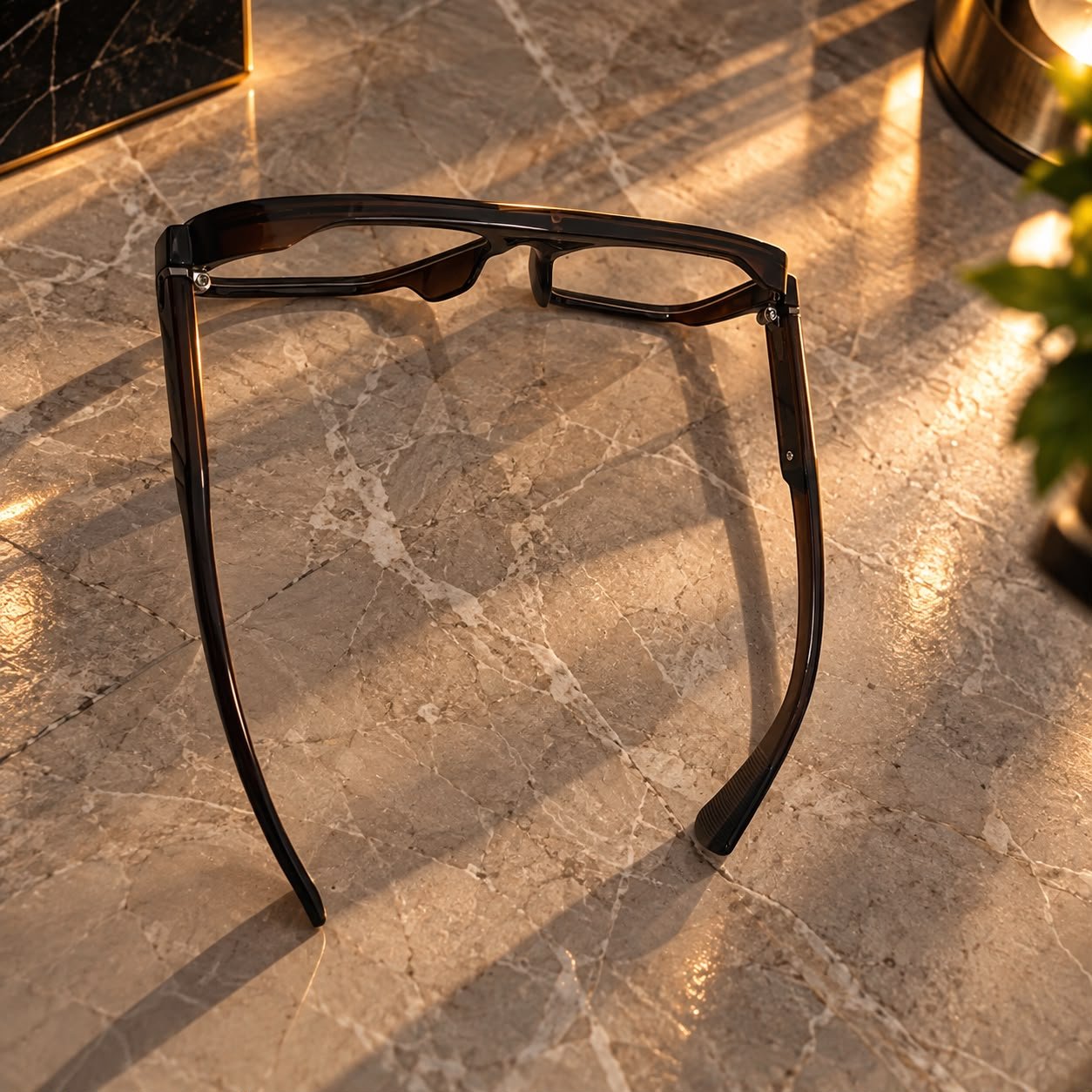 Sanwaliyas Black Rectangular Blue Light Blocking Glasses for Men and Women - Image 1